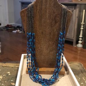 Bead for Life ELEMENTS Blue/Silver Boho Necklace